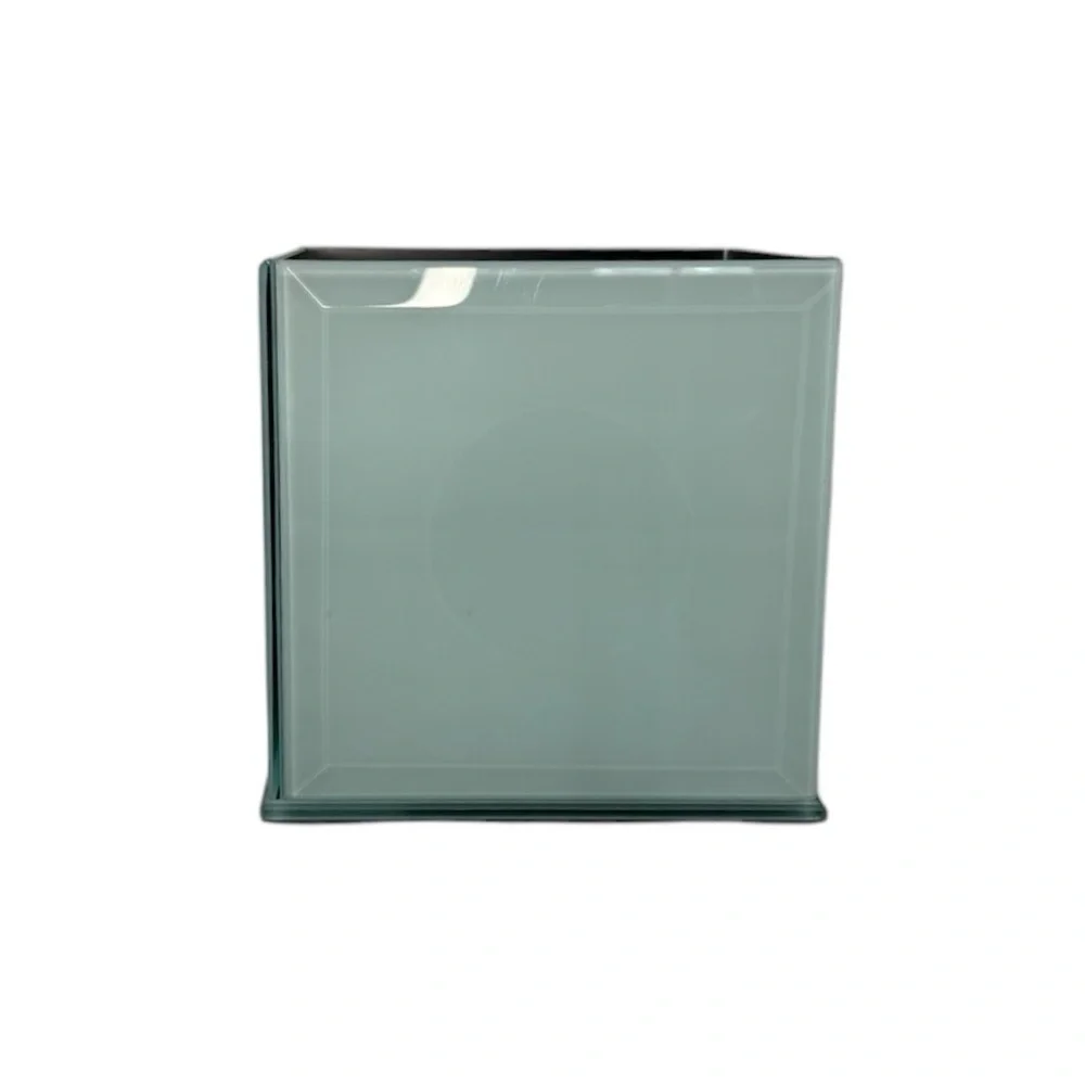 4.5” Square Smooth Glass Flower Vase Clear
